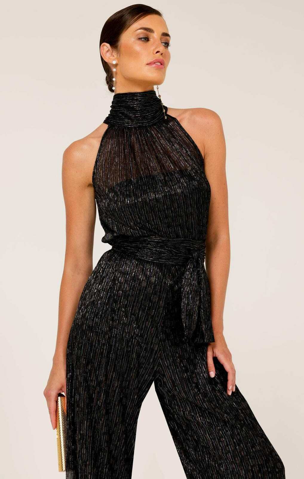 MARBLE SKY JUMPSUIT IN BLACK MULTI
