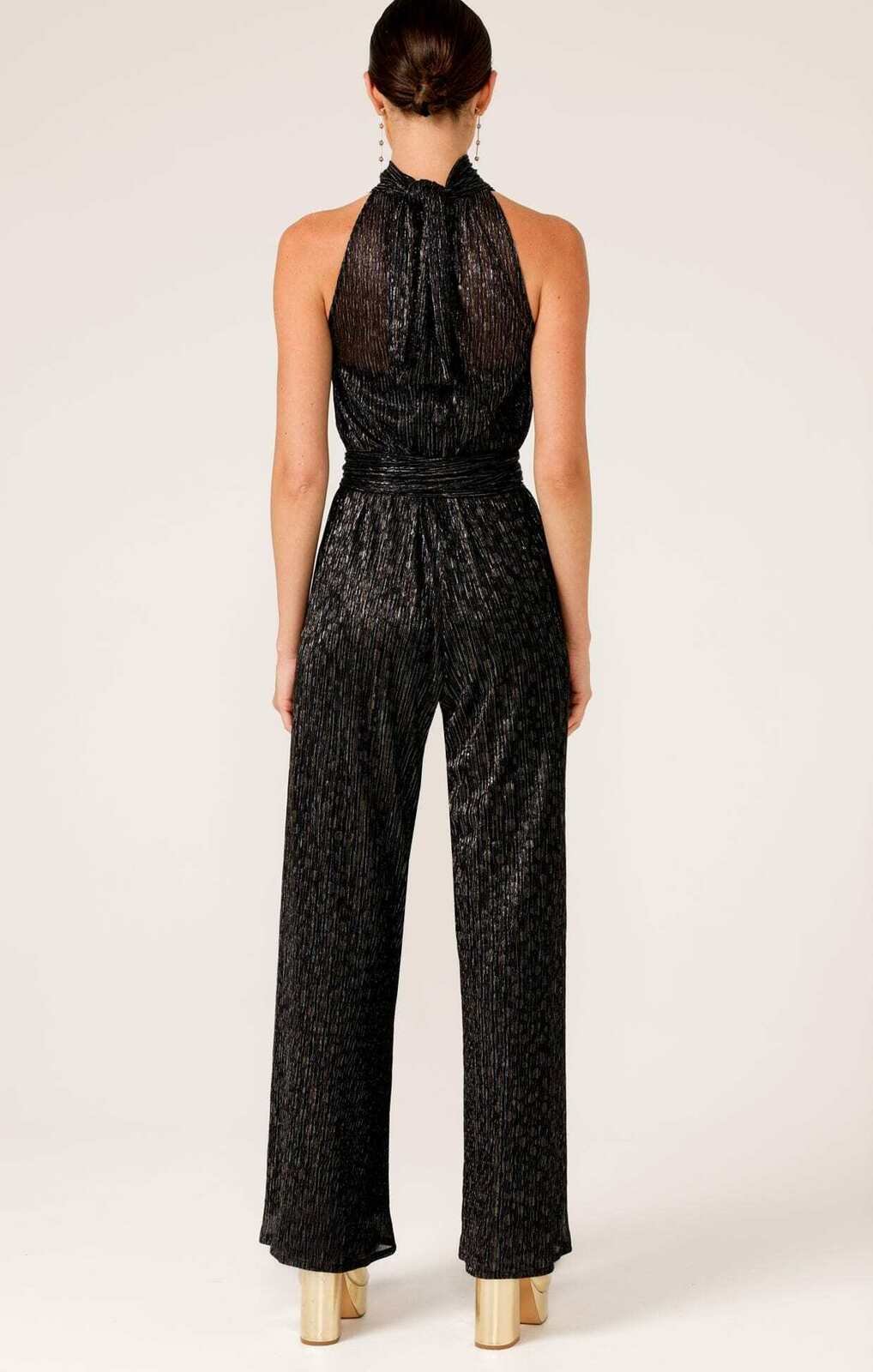 MARBLE SKY JUMPSUIT IN BLACK MULTI