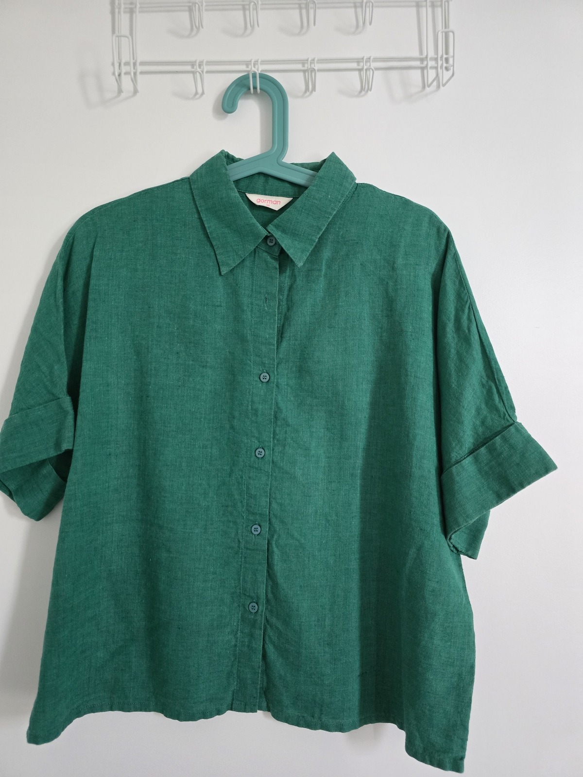 Linen short sleeve top