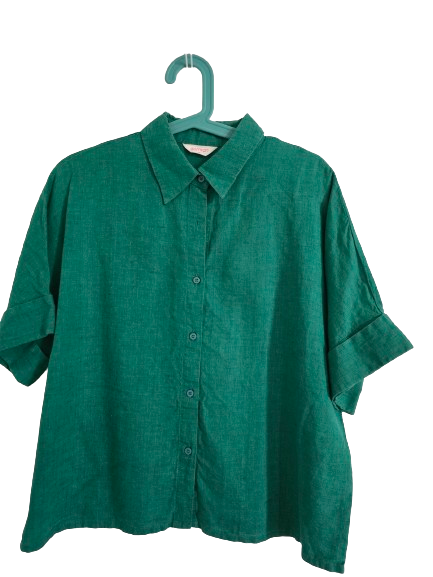 Linen short sleeve top