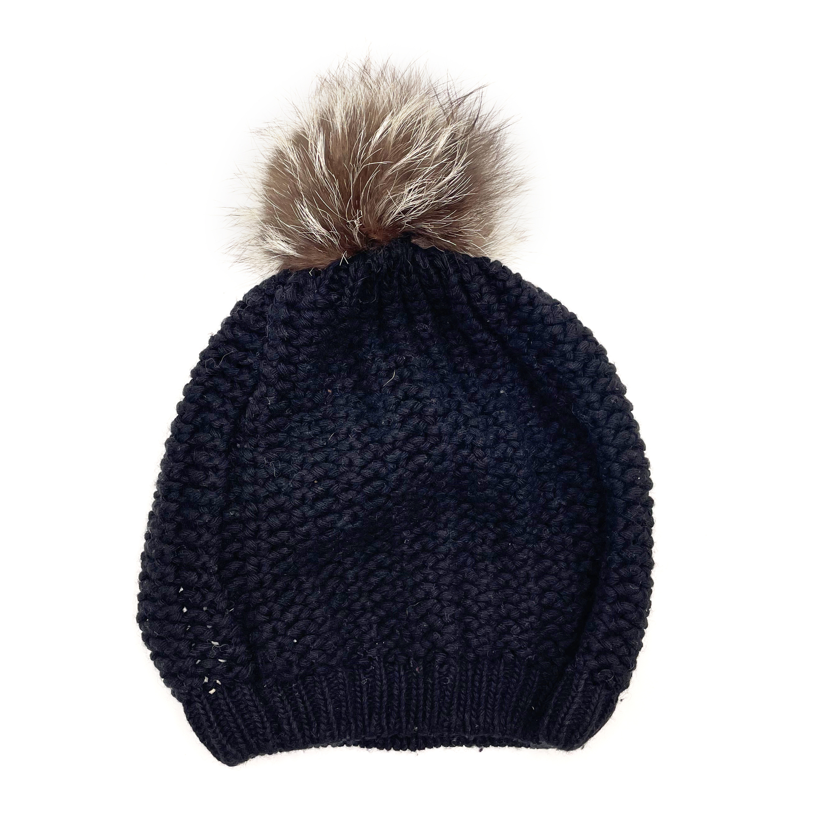 Black Pom Pom beanie