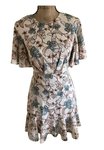 Printed Soft Ruffle Dress