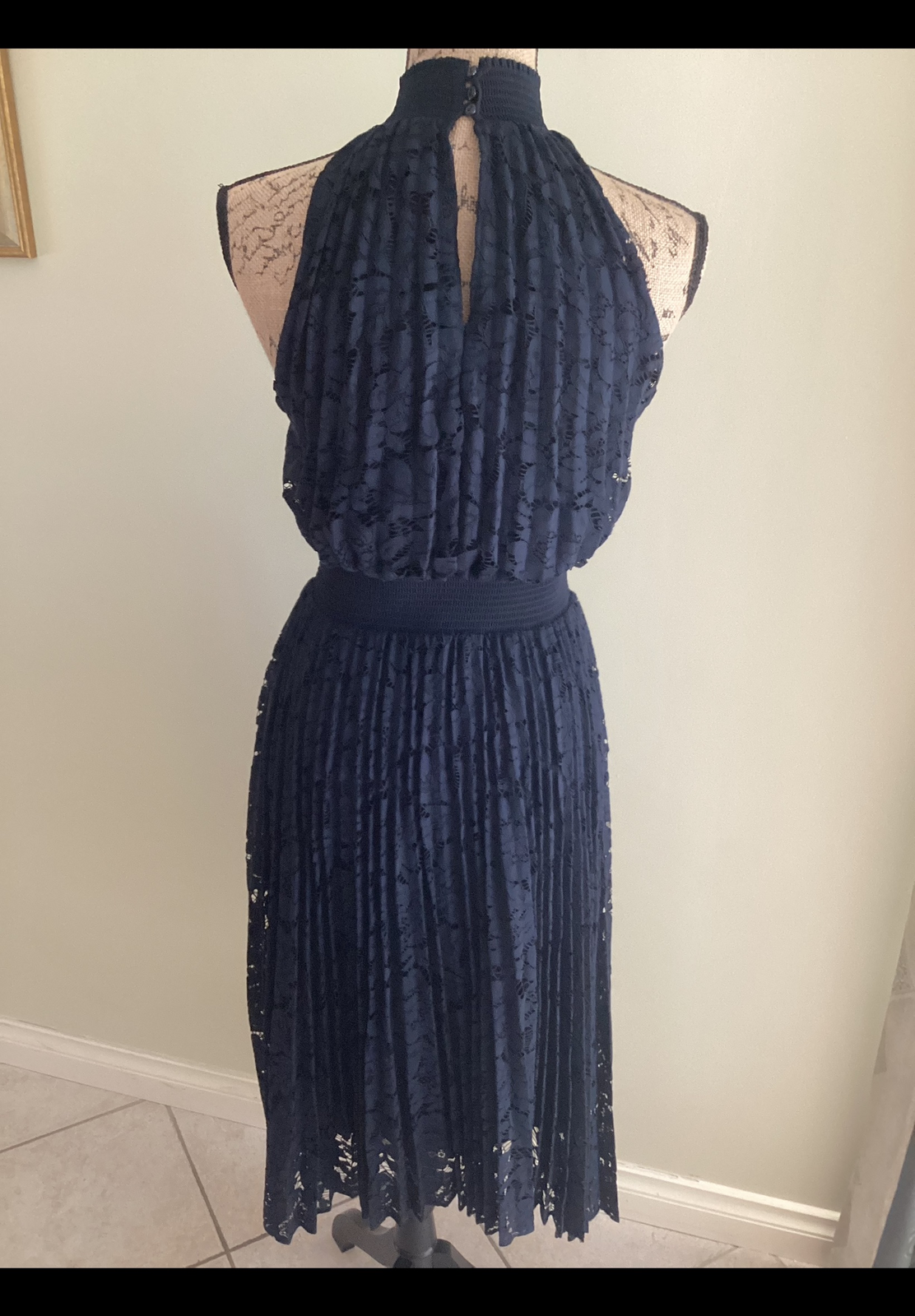 Pleated Lace Dress