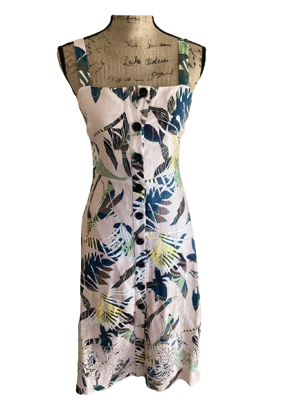 witchery linen spot dress WITCHERY Spot Print Midi Linen Dress
