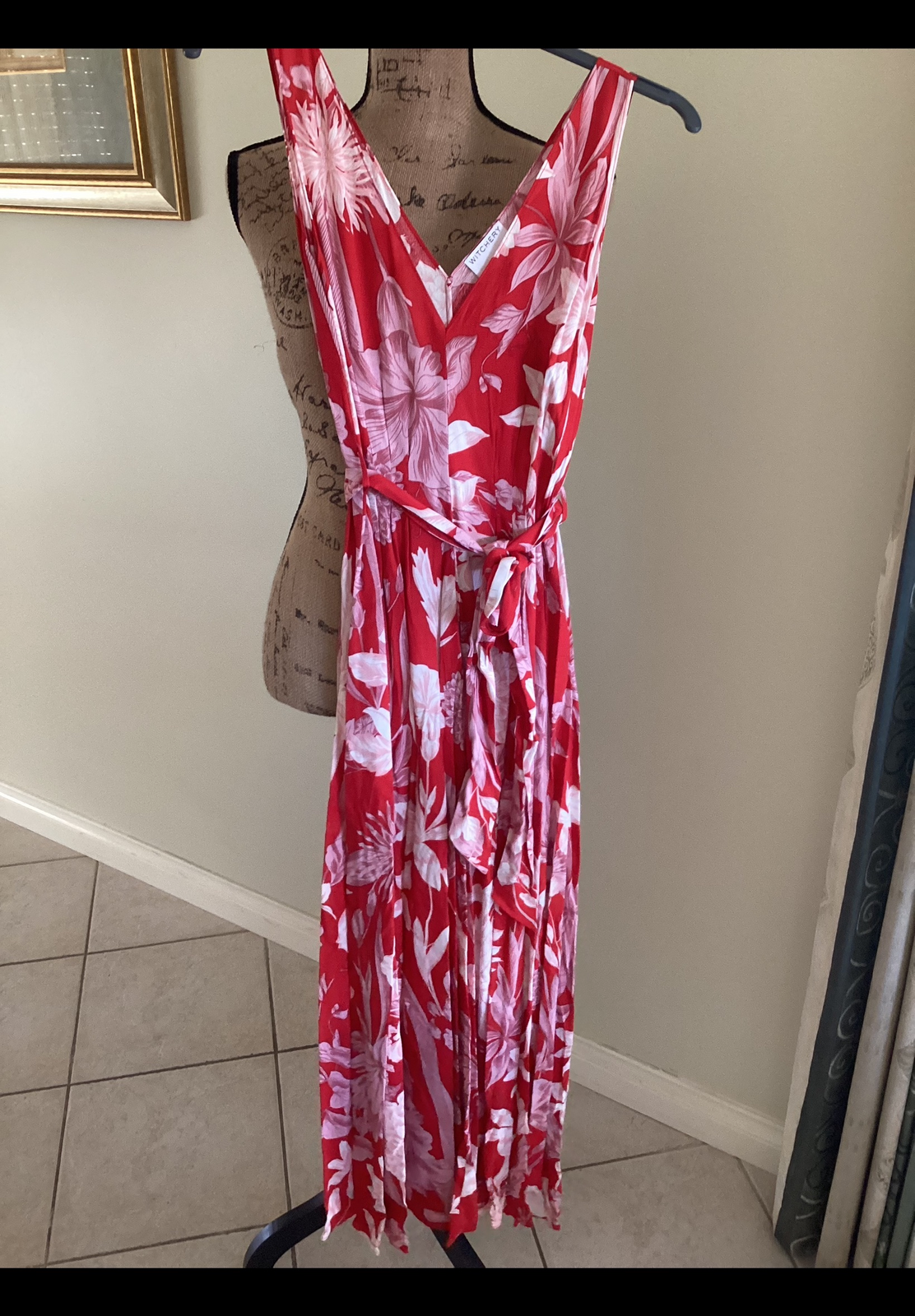 Print Tuck Detail Dress