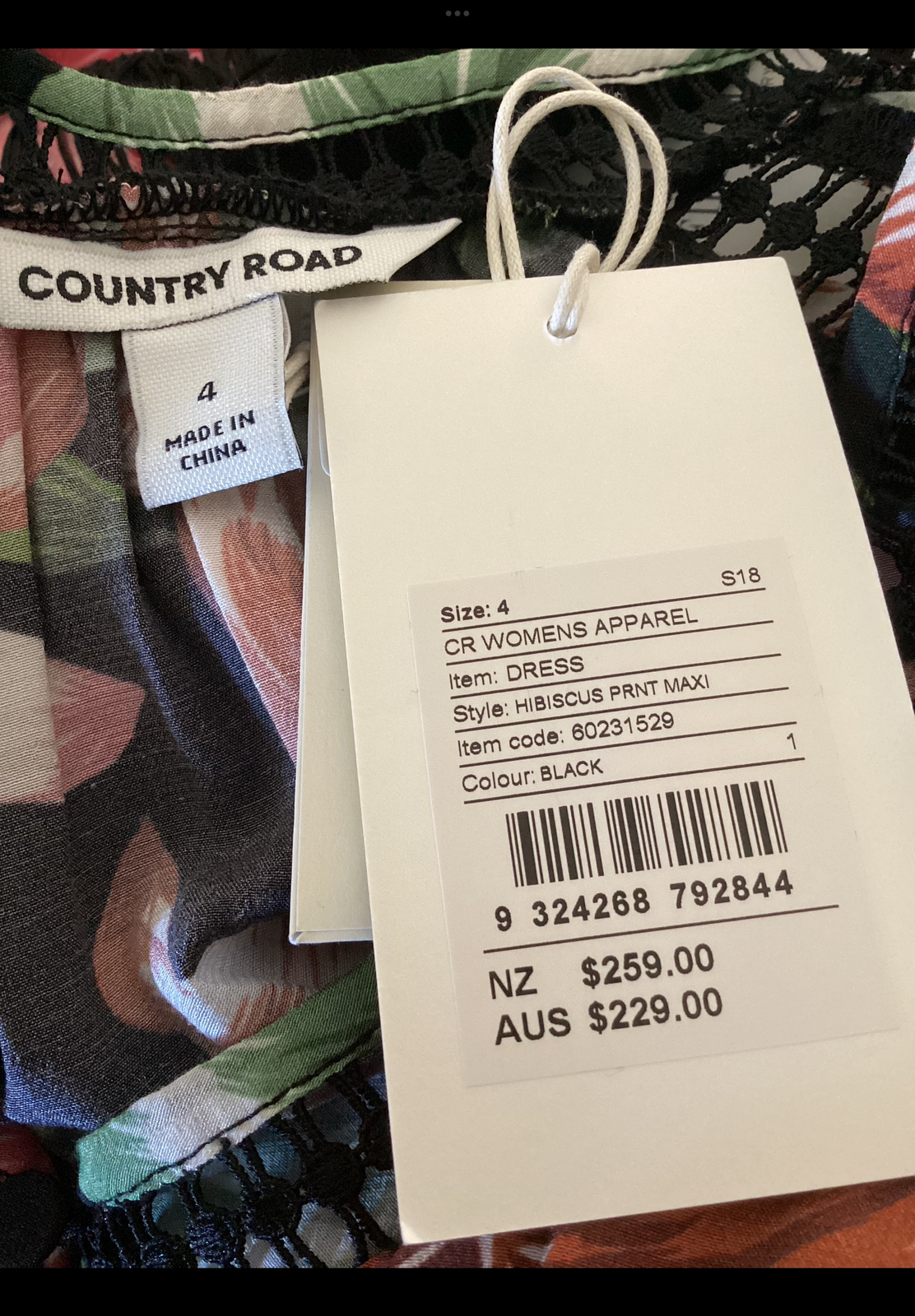 ‘Hibiscus’ Print Maxi Dress