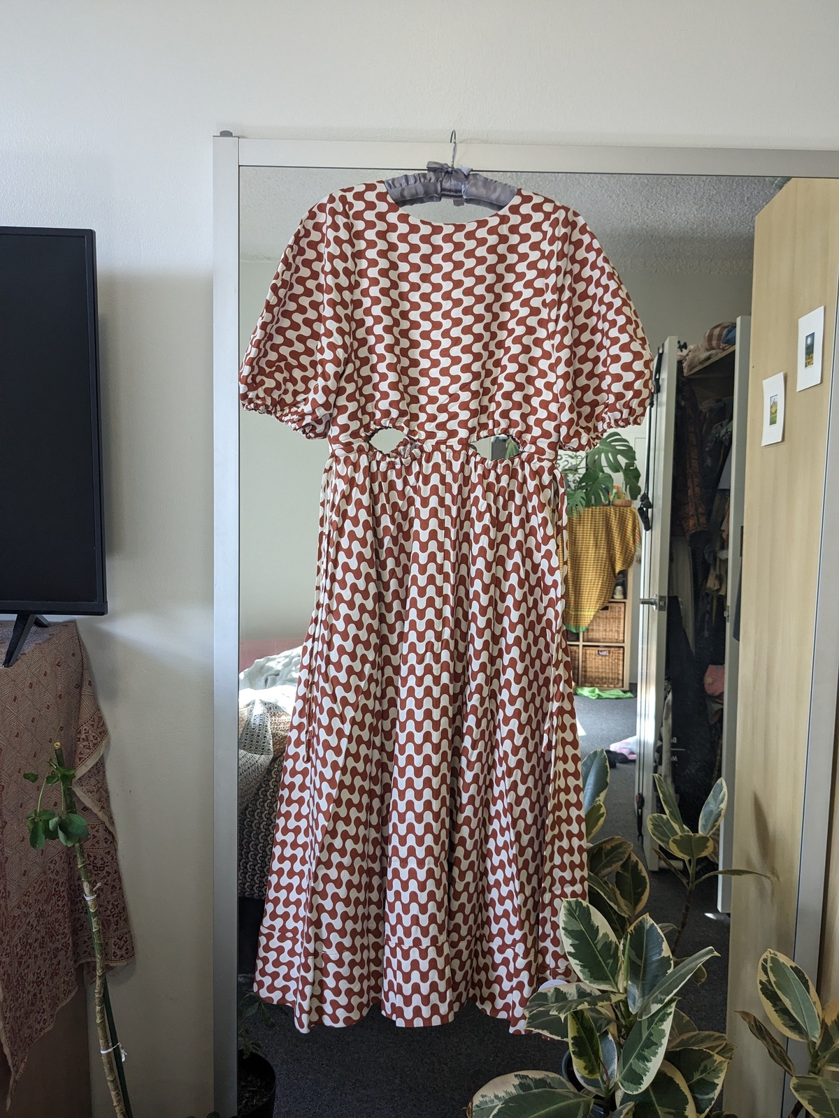 Marmo Drawstring Linen Midi Dress Size 14 BNWT 