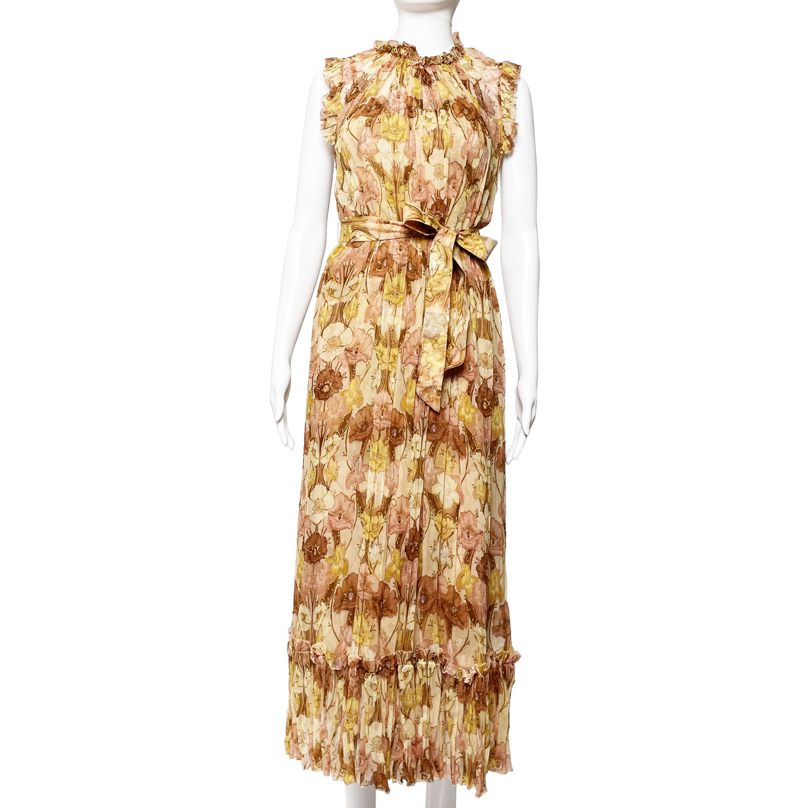 Zimmermann Floral Print Temple Flutter Midi Dress AirRobe