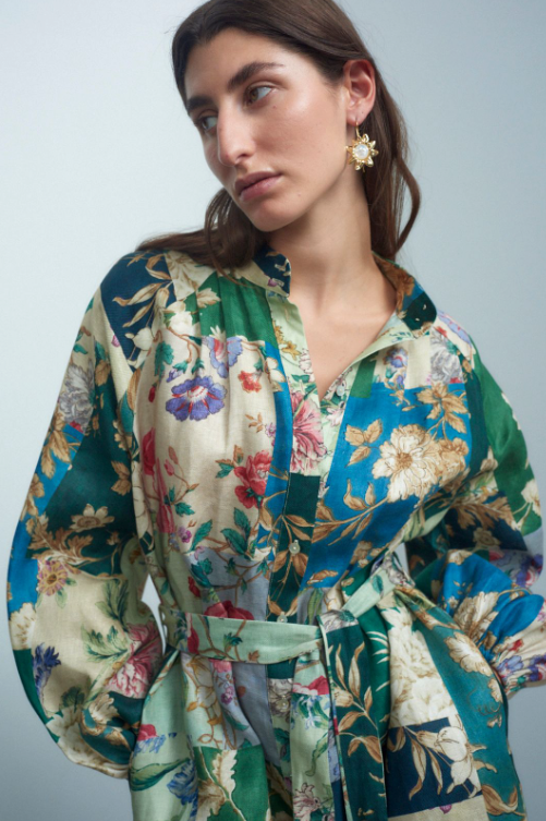 LORETTA PATCHWORK Shirtdress