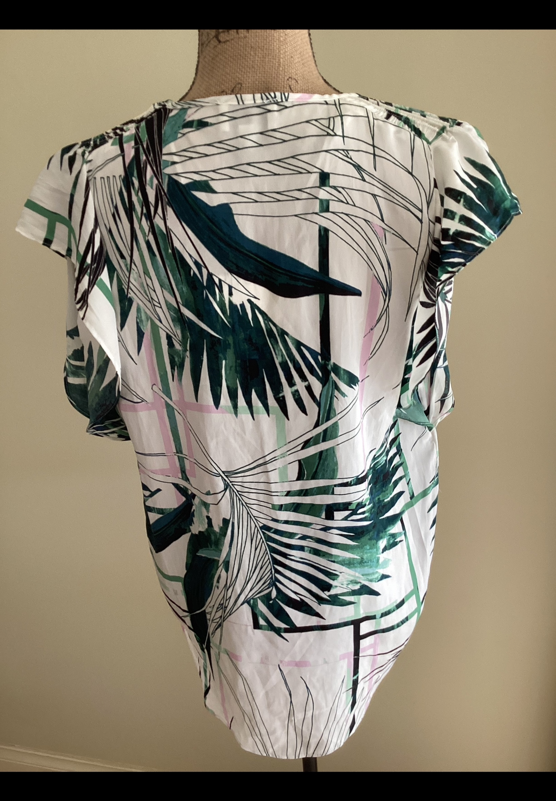 Print Shoulder Detail Top