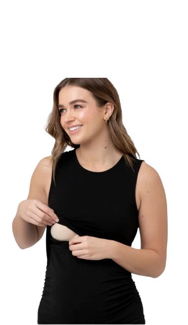 organic nursing tank dress, size small