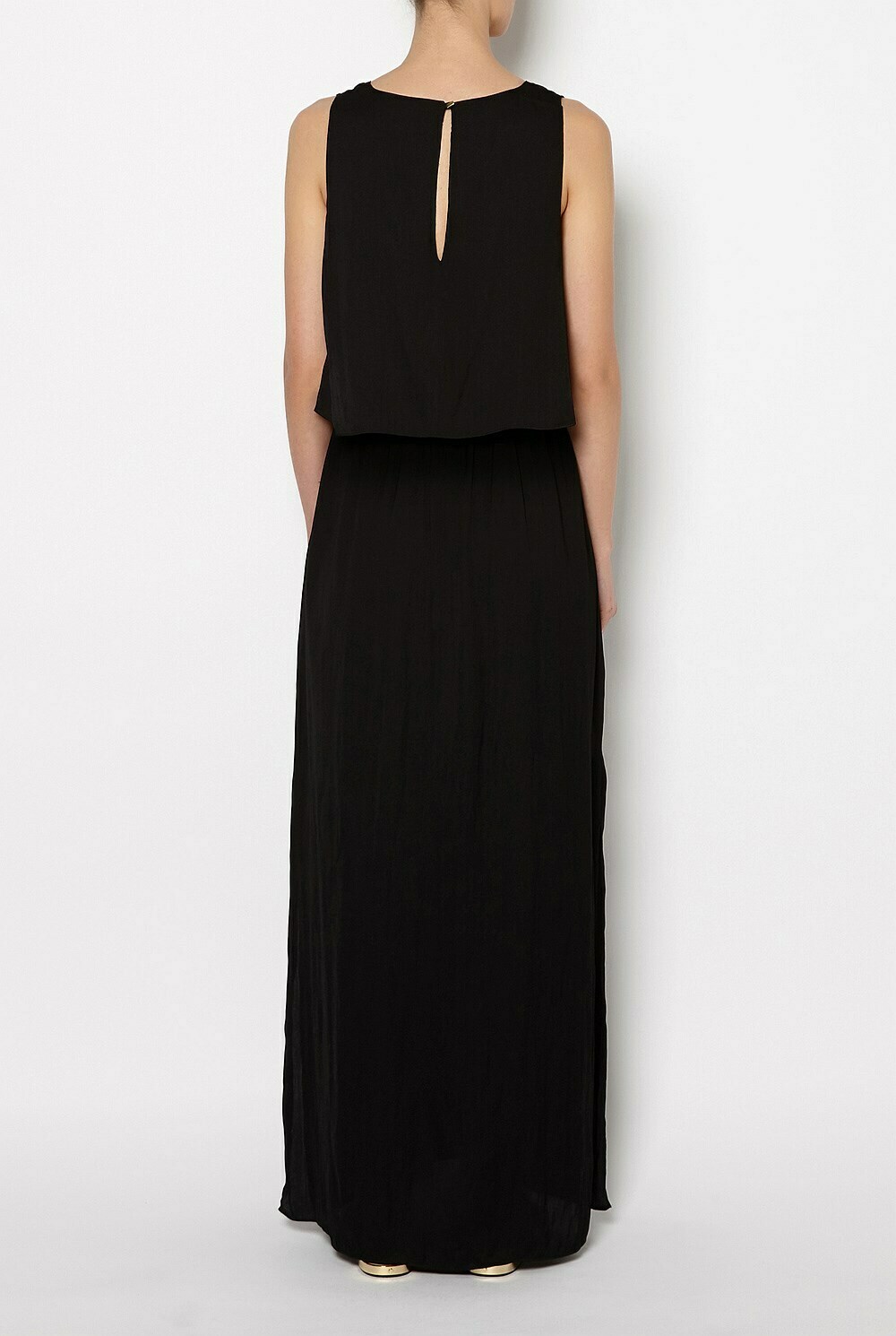 Black Sleeveless Overlay Maxi Dress NWT