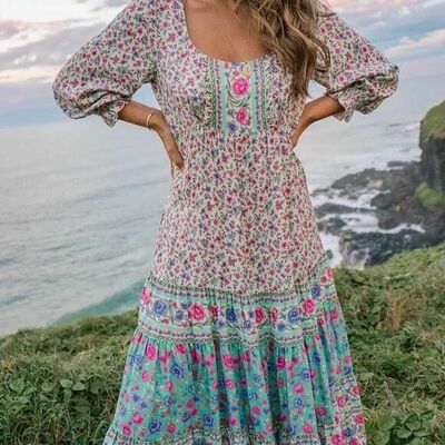 chinese dress ladies APHRODITE Cream Goddess Maxi Dress | Resort & Wedding Guest