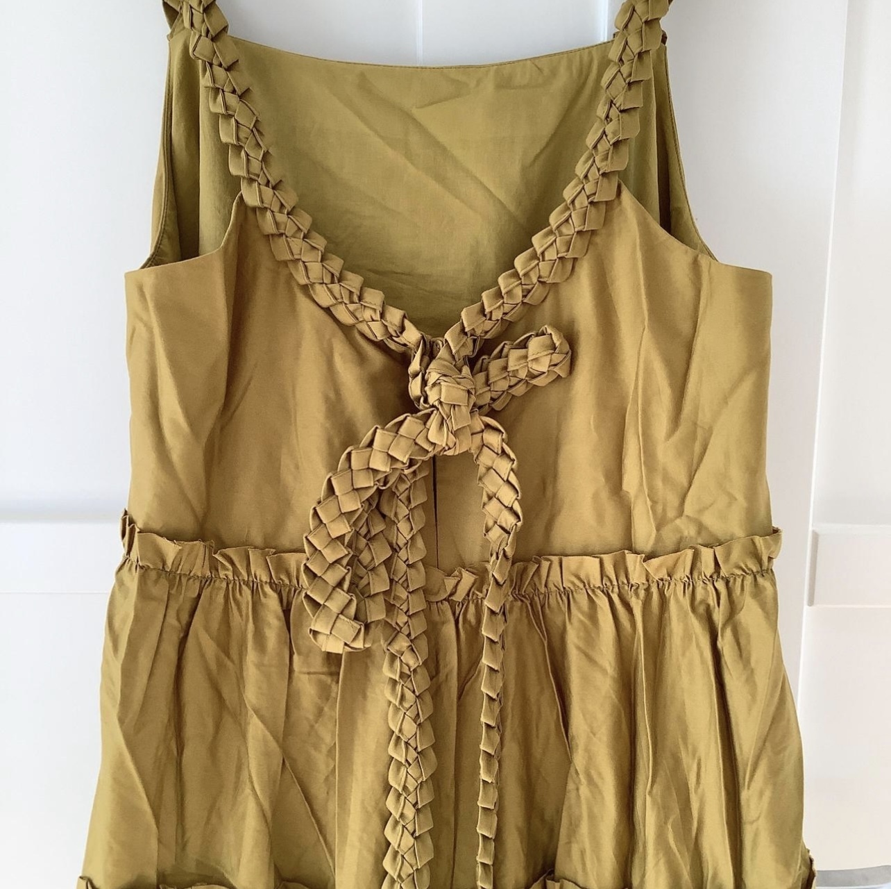 Aje. Casabianca Strap Maxi Dress Olive Green Size 12 - AirRobe