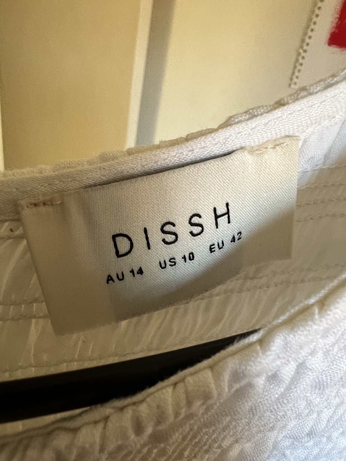 White linen short dress