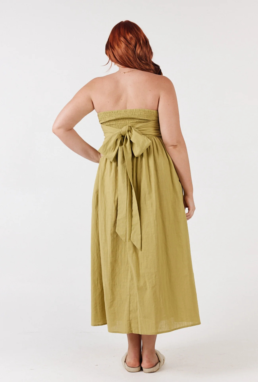 knee length dresses for ladies Shieratt Cove Cut-Out Split Midi Dress – dollytang main image 0