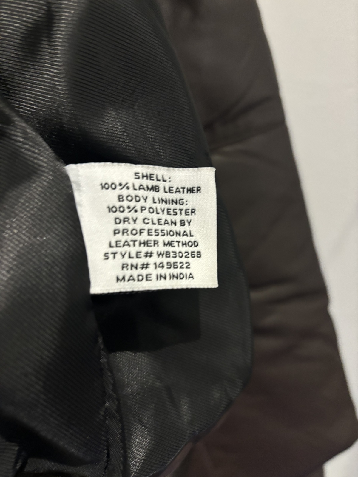  XL Choc genuine leather puffer jacket