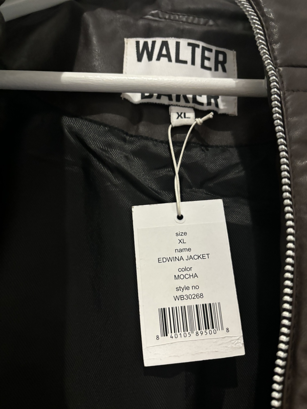  XL Choc genuine leather puffer jacket