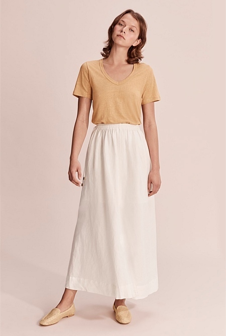 Cinnamon Short Sleeve Linen T-Shirt