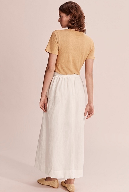 Cinnamon Short Sleeve Linen T-Shirt