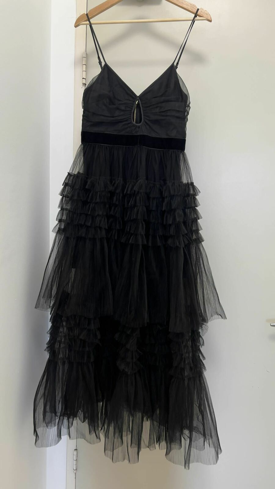Sheike Phantom Mesh Maxi Dress Black Size AU 10 - AirRobe
