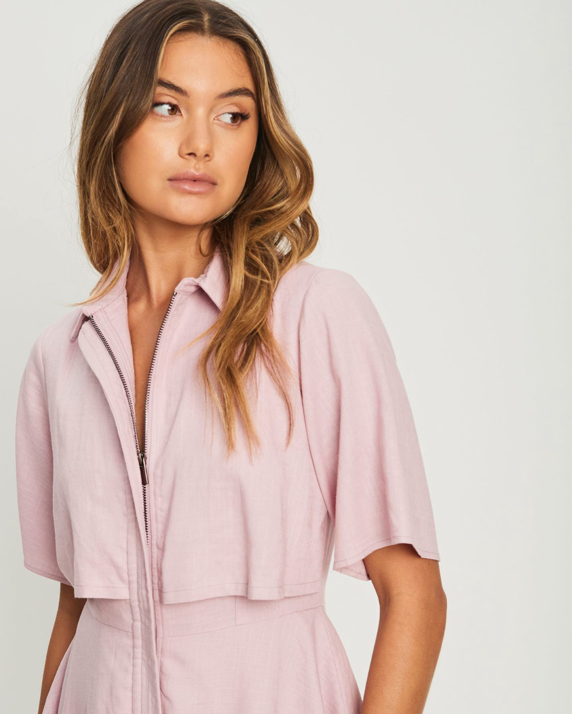pink layered dress 