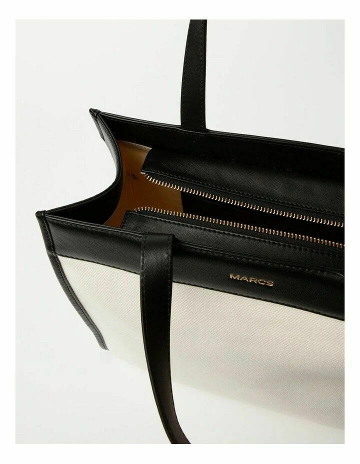 Dolly Leather Canvas Zip Crossbody Tote Bag NWT