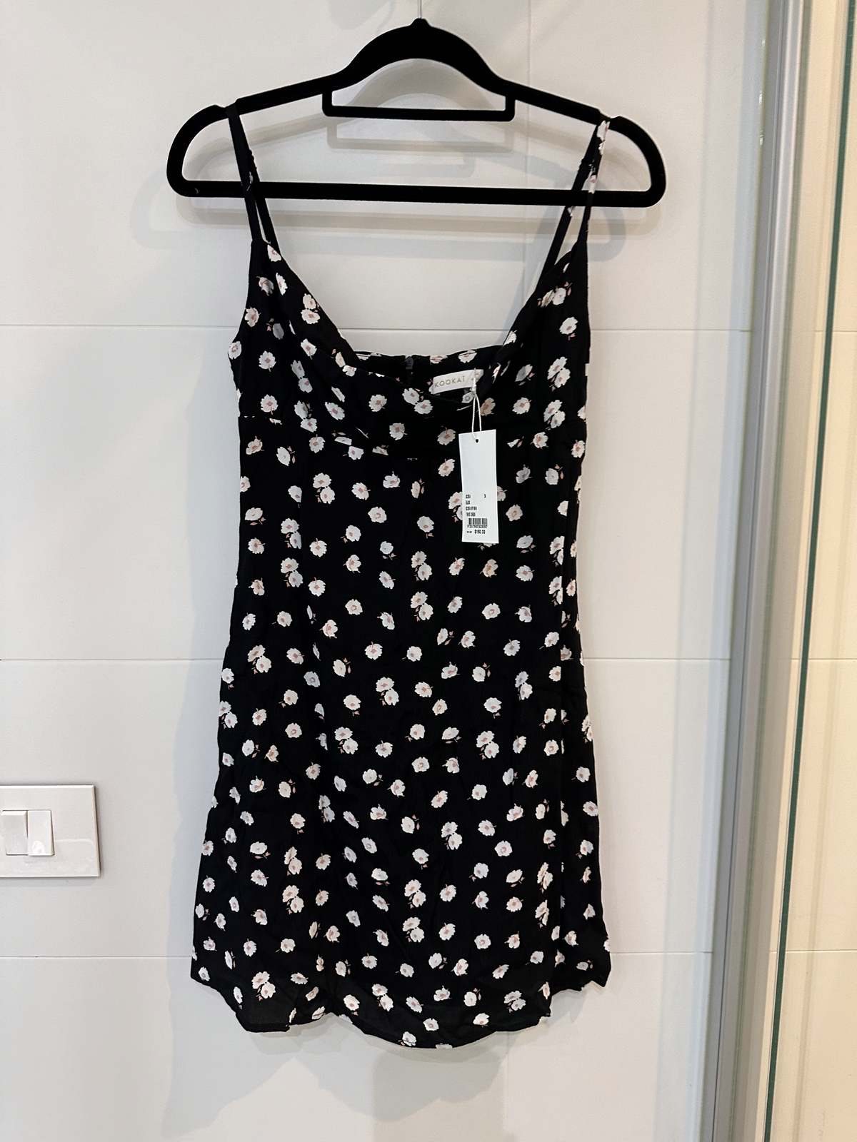 black ivy mini twist dress