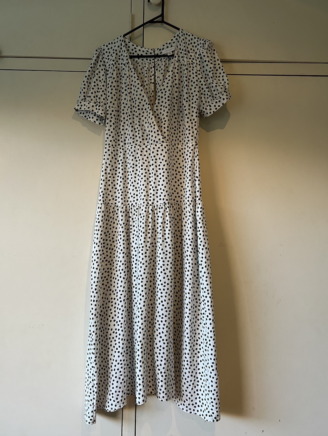 Ladies Black and White Patterned Maxi Dress