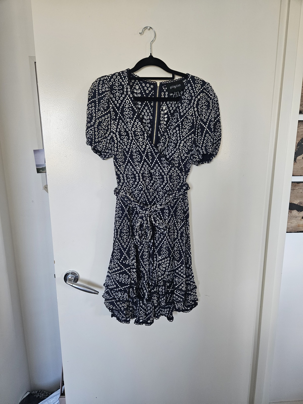 Navy with gold detail dress