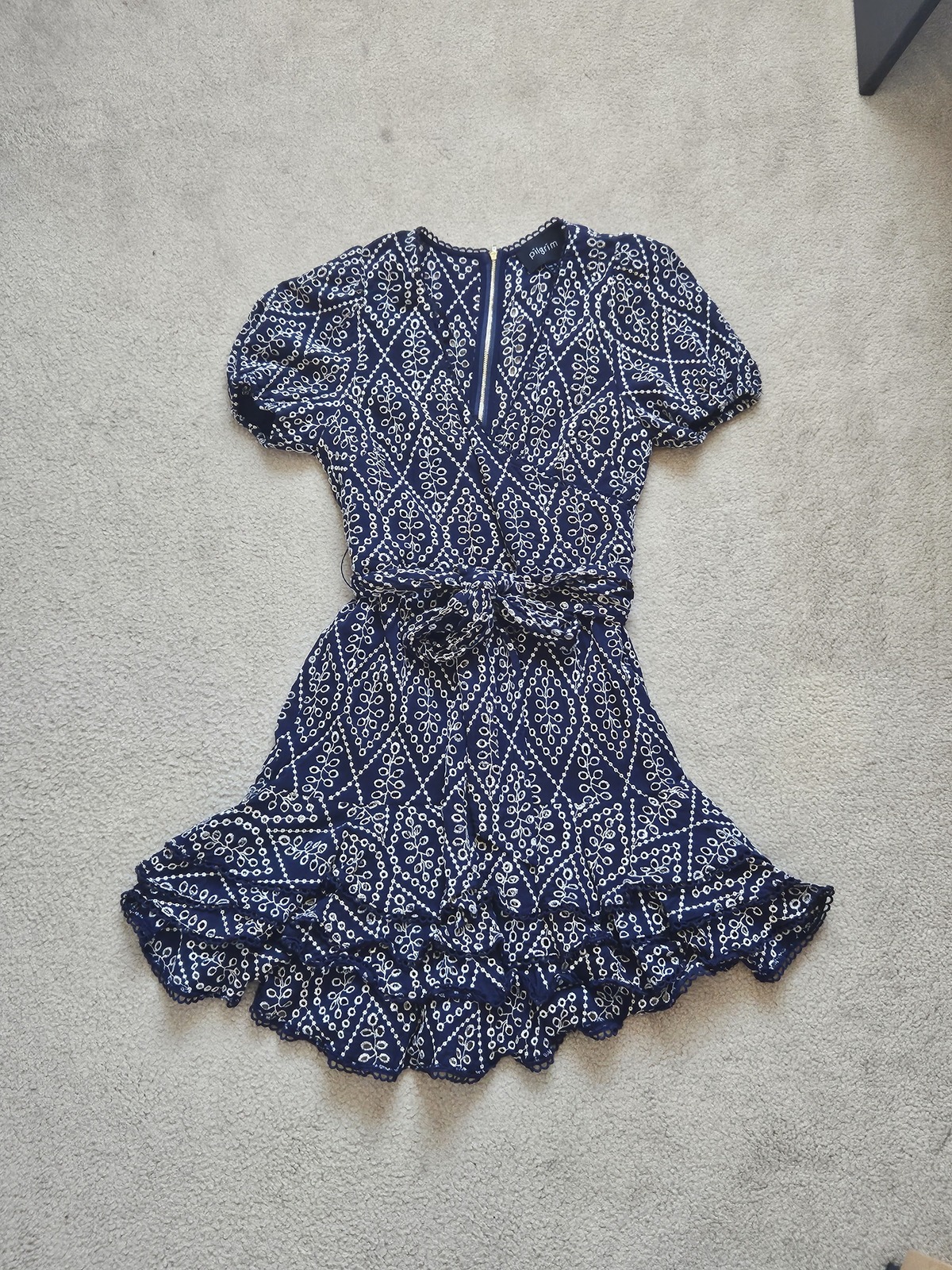 Navy with gold detail dress