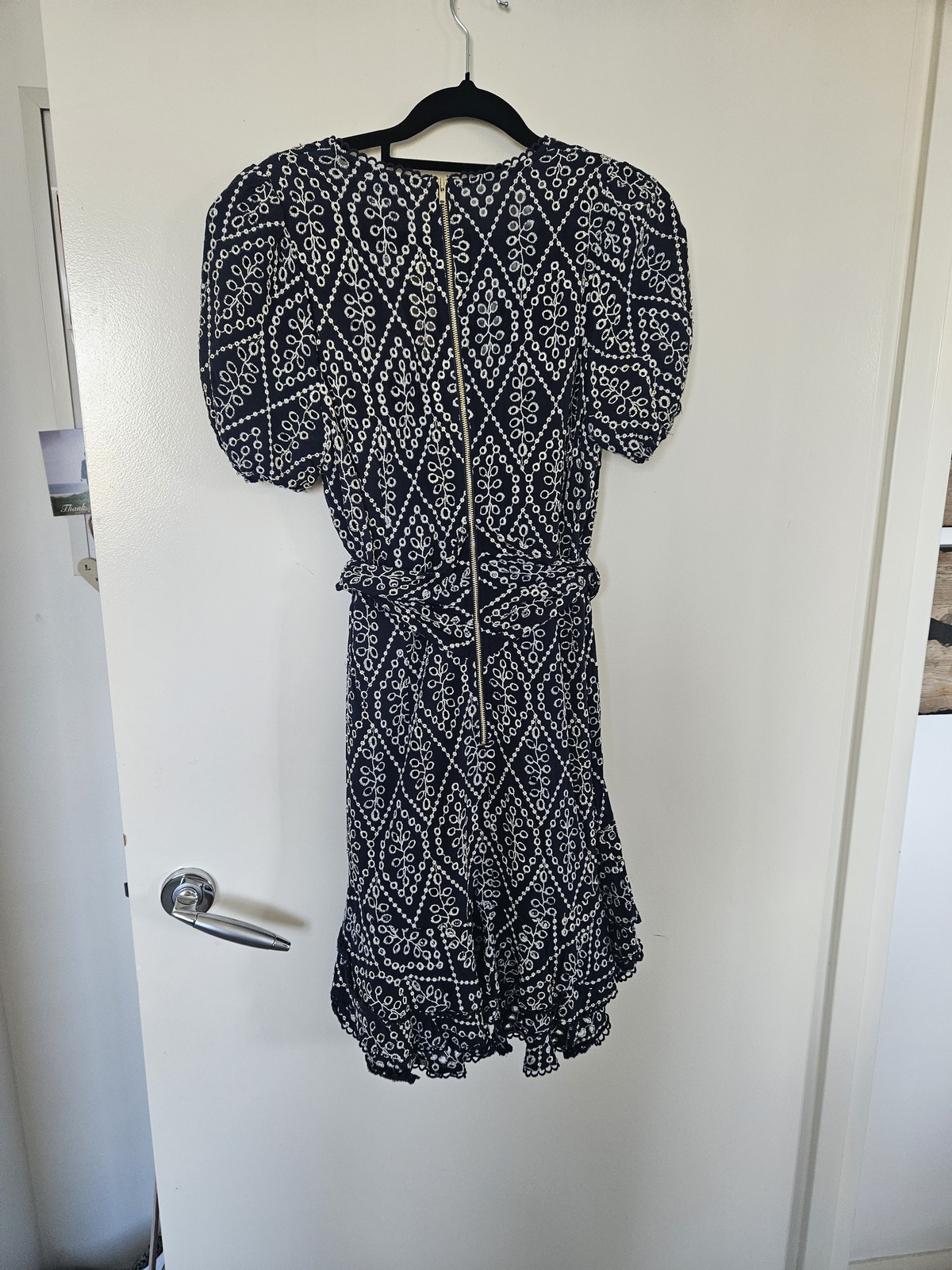 Navy with gold detail dress