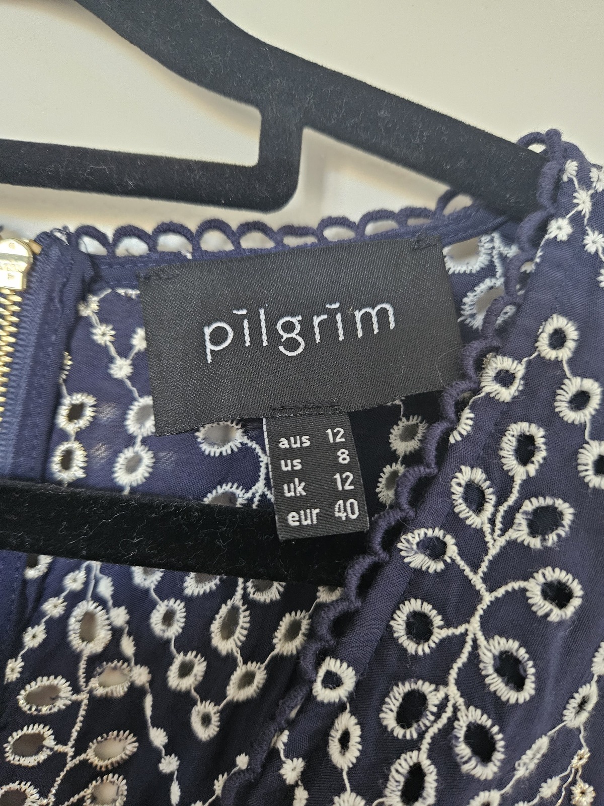 Navy with gold detail dress