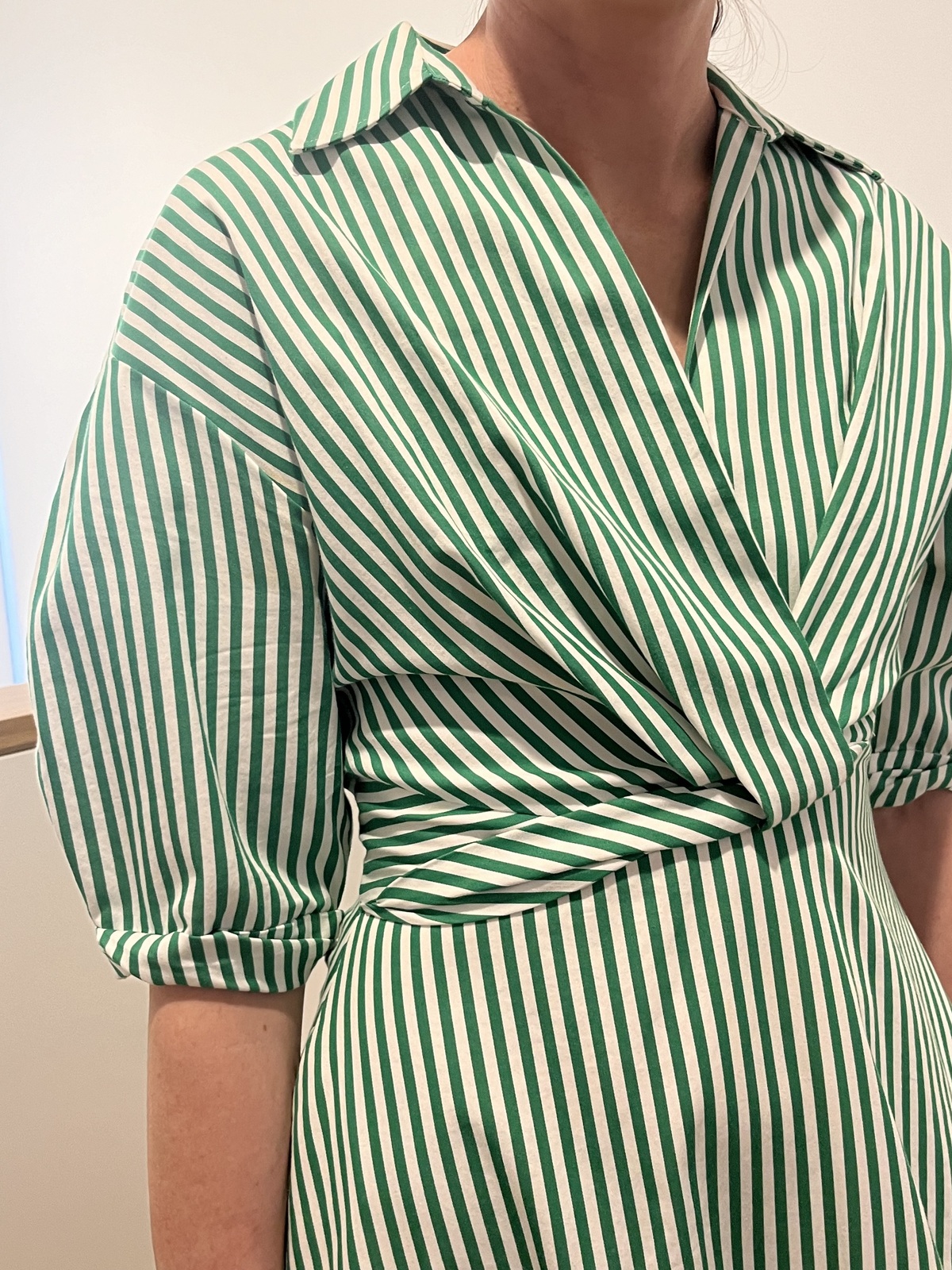 CAMILLA AND MARC Green striped dress - AirRobe CAMILLA AND MARC Green striped dress - AirRobe