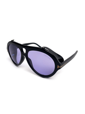 Tom Ford Black Frame Purple Lens Sunglasses - AirRobe display picture 3