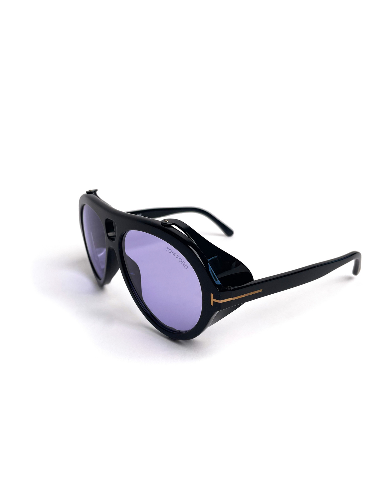 Tom Ford Black Frame Purple Lens Sunglasses - AirRobe display picture 2