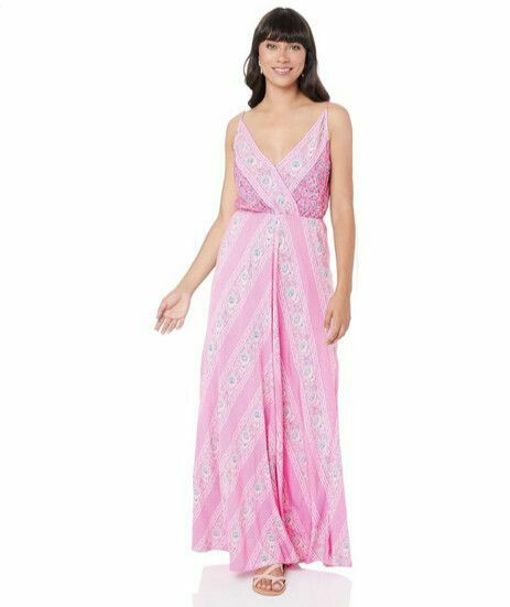 Malia Pink Patchwork Maxi Dress RRR$349