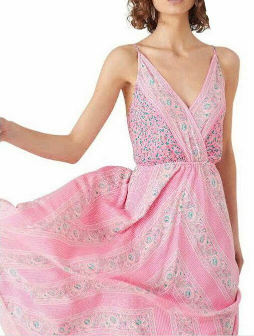 Malia Pink Patchwork Maxi Dress RRR$349
