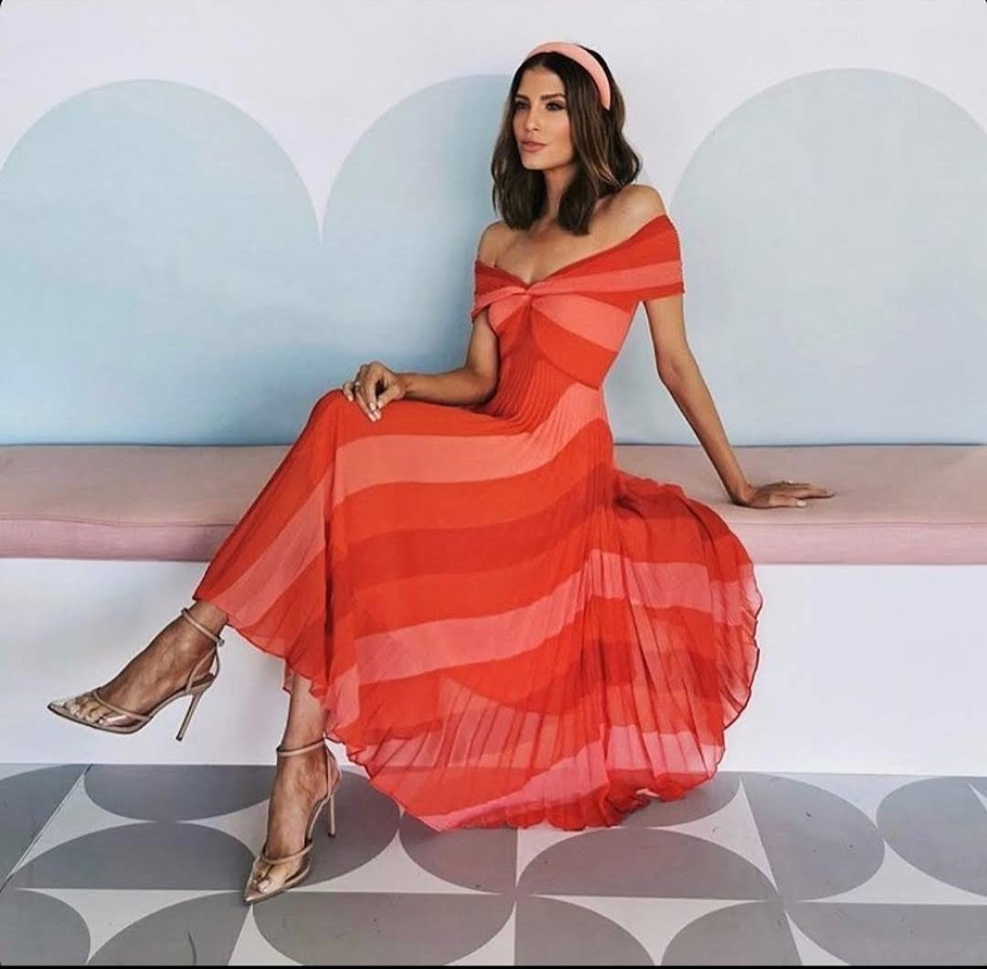 Papillon Pleated Midi Dress