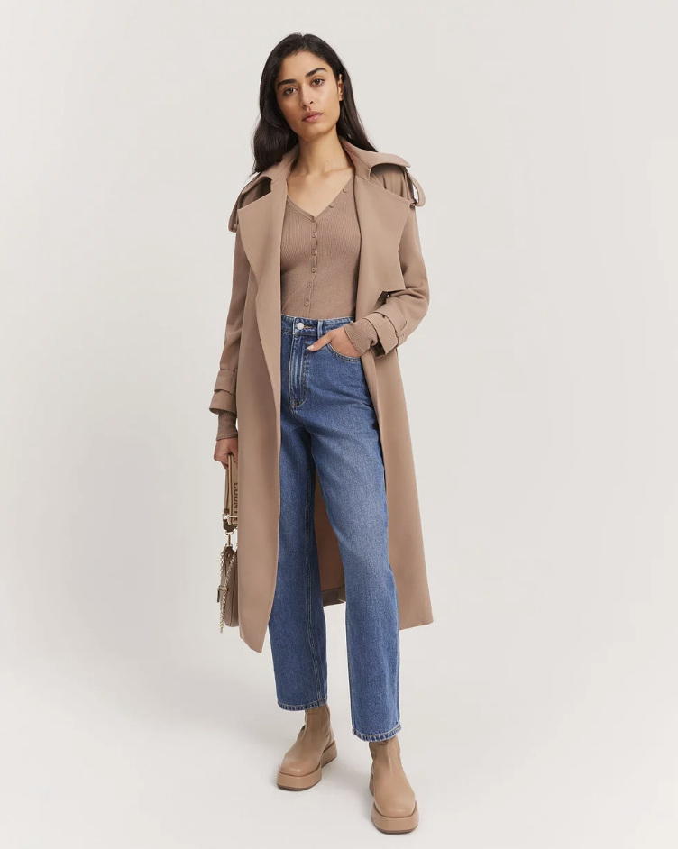 Australian Cotton Blend High Rise Relaxed Fit Jean