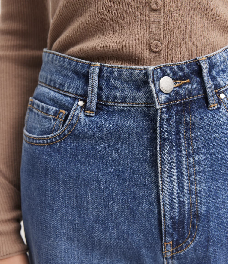 Australian Cotton Blend High Rise Relaxed Fit Jean