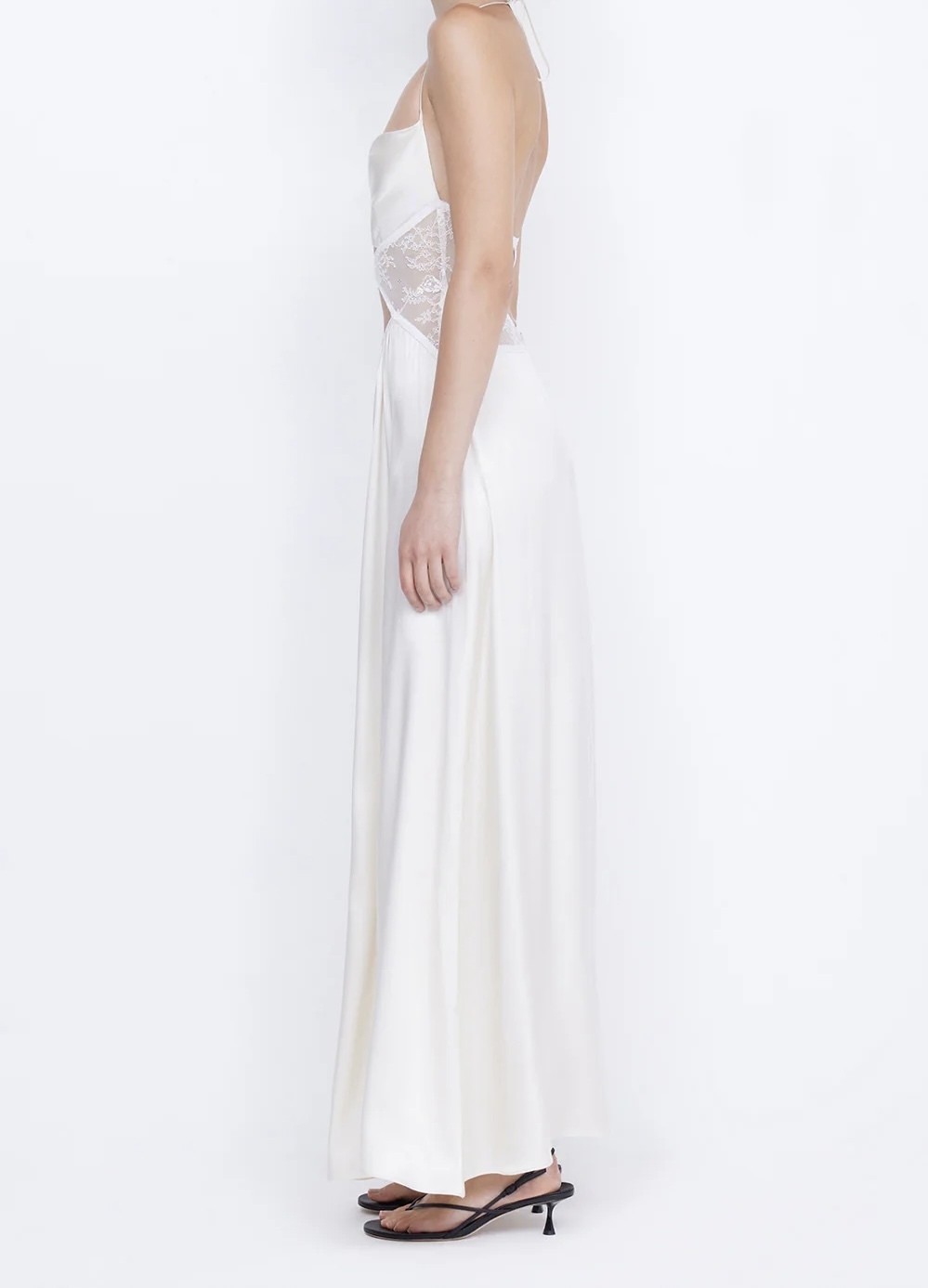 Santal Halter Maxi Dress - Ivory - 8