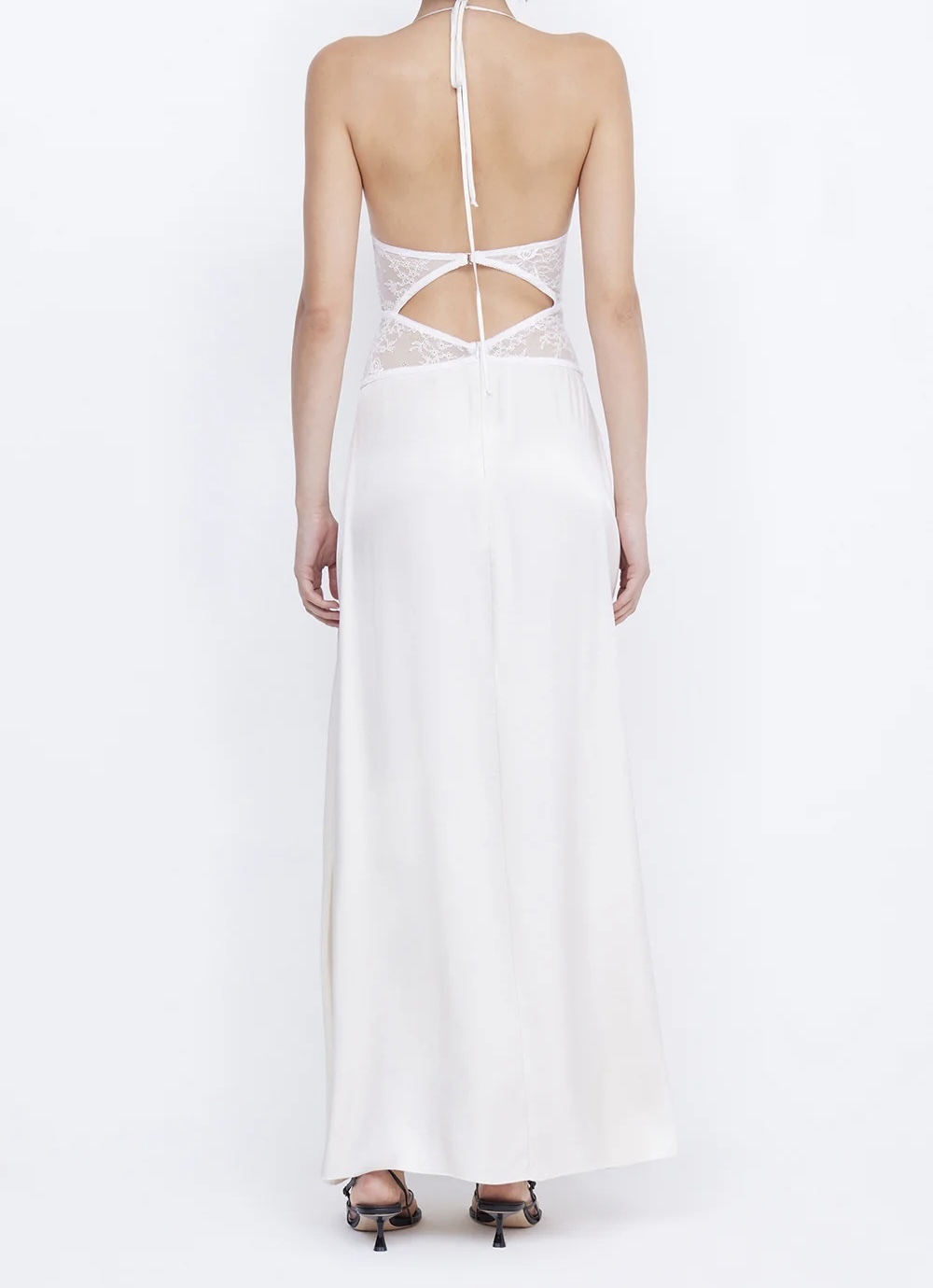 Santal Halter Maxi Dress - Ivory - 8