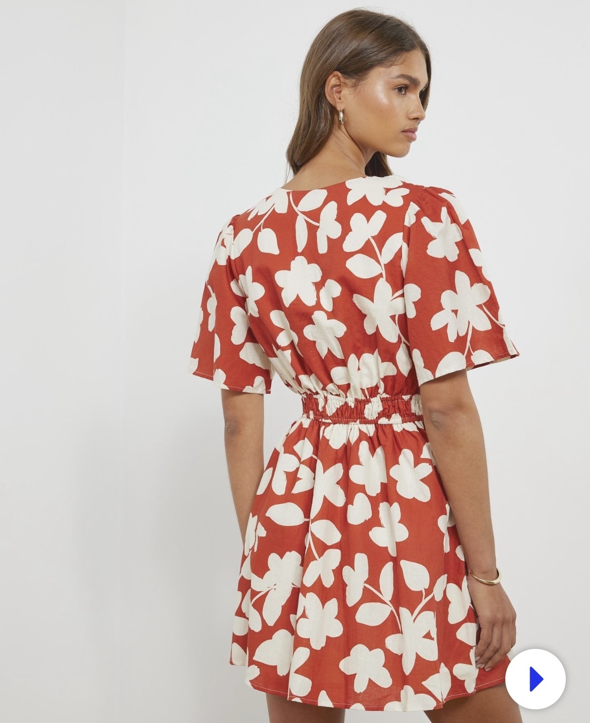 Jasmine linen blend mini dress