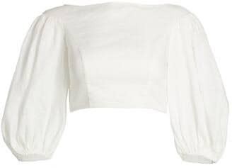 Empire Linen Crop Bodice