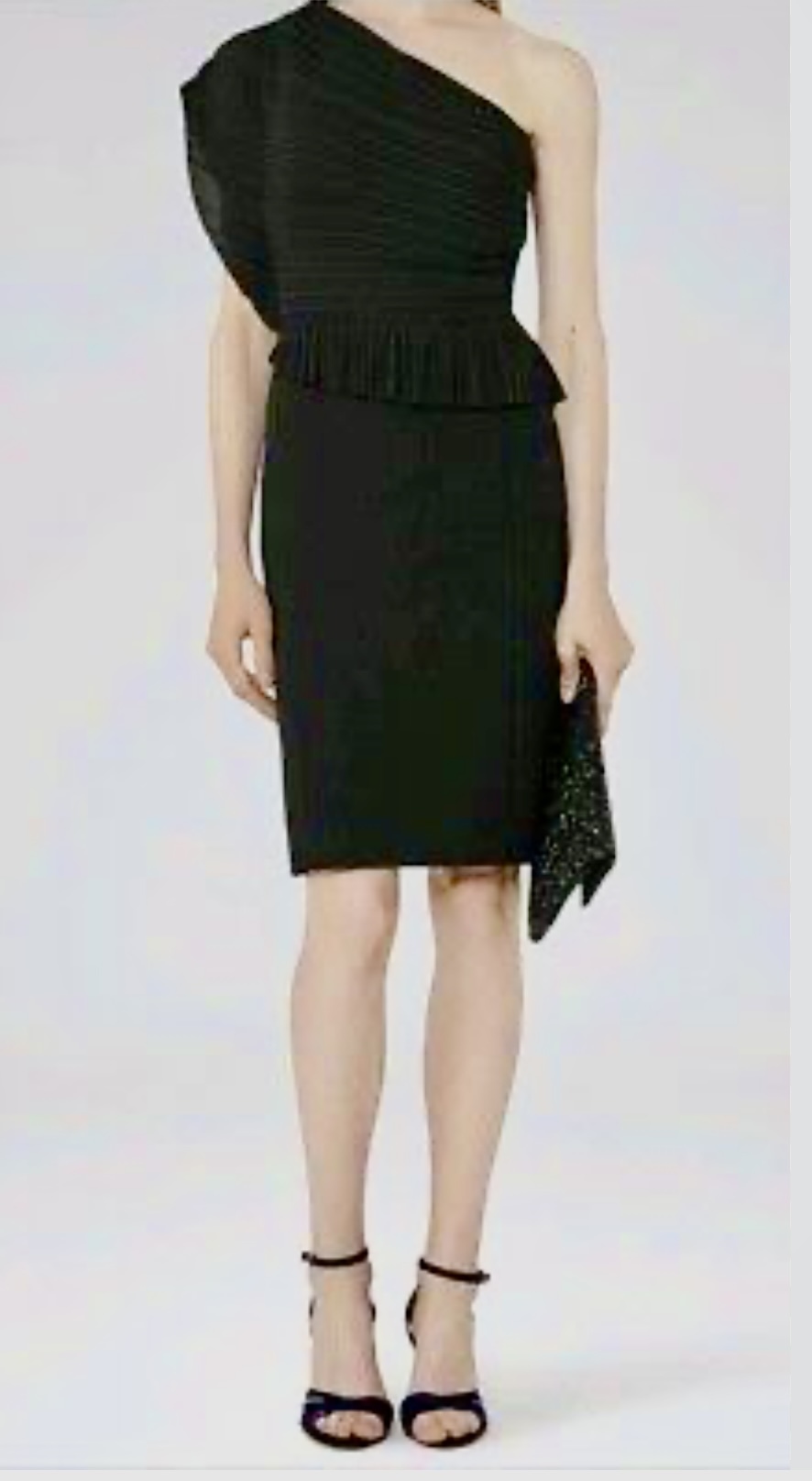 strapless open back dress Marcella Women's Manhattan One Shoulder Midi Dress