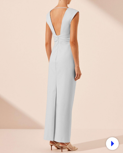 knee length dresses for ladies Shona Joy - La Lune Plunged Cross Back Maxi Dress - Blossom