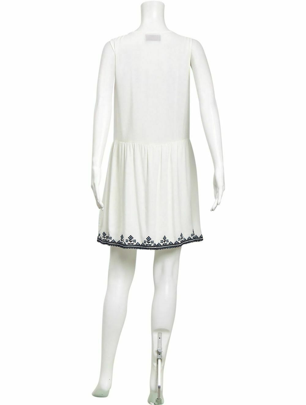 Bacolet White Embroidered Mini Smock Dress RRP$140