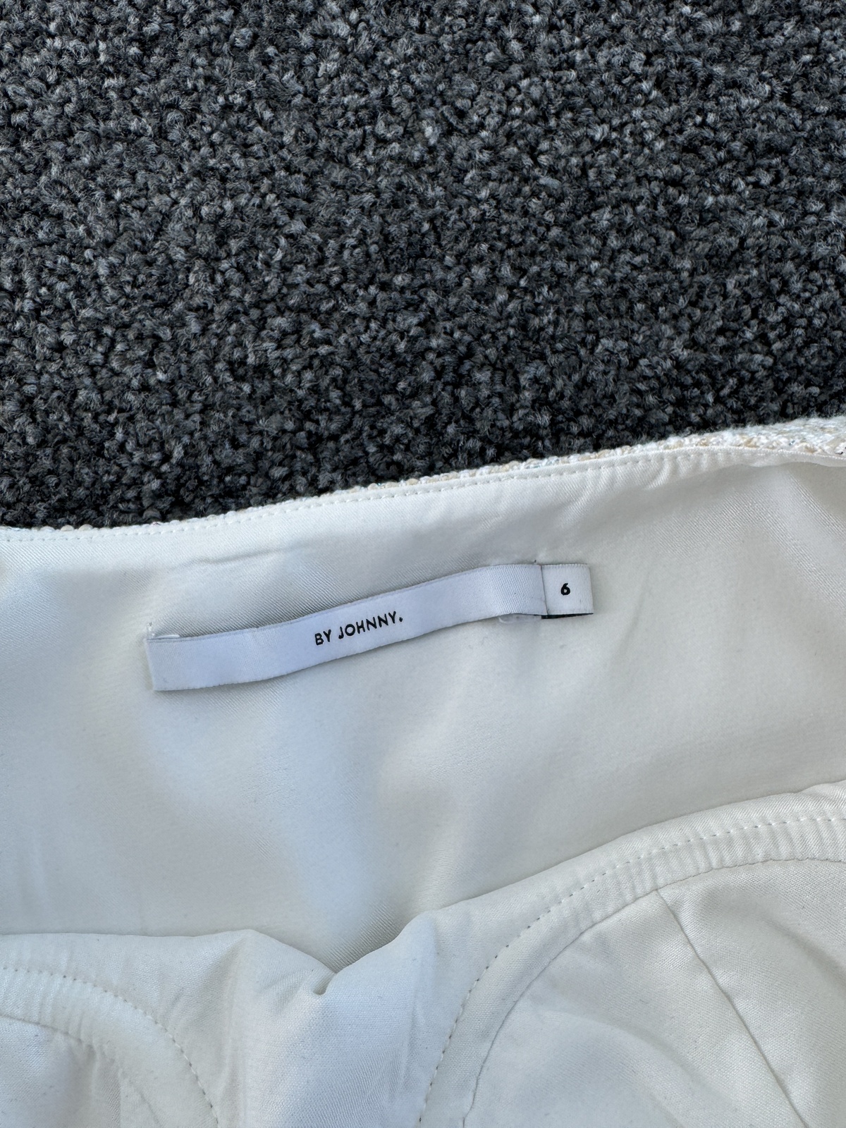 Oat tweed bustier dress