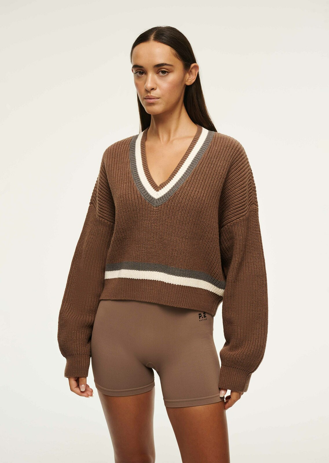 FEEDBACK KNIT SWEAT IN FOSSIL